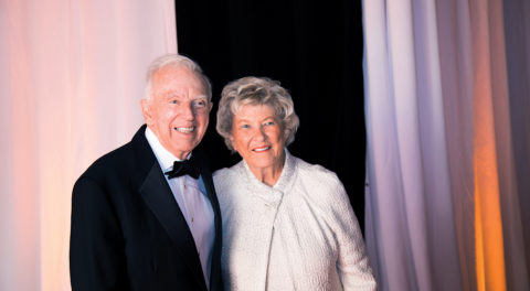 Donald and Helen Ross pose at Christine Lynn's 70th birthday party