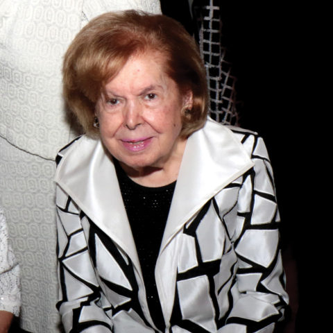 Mary Ann Perper poses at Christine Lynn's 70th birthday party