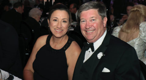 Barbara and David Gerrits pose at Christine Lynn's 70th birthday party