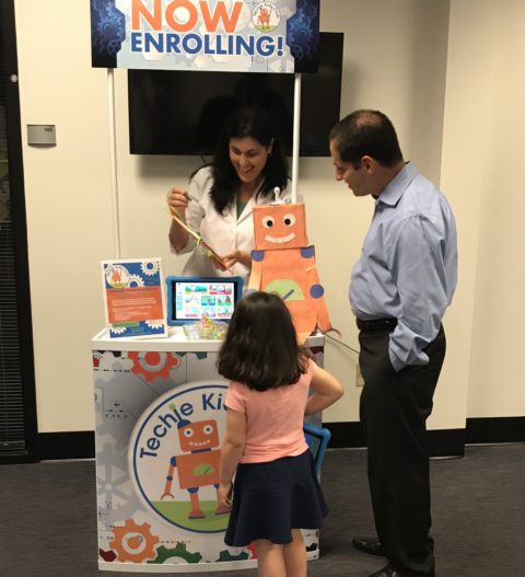 Booth showing products for Tech kids