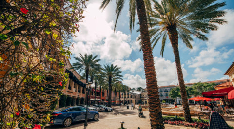 A view of Worth Avenue in West Palm Beach, Florida