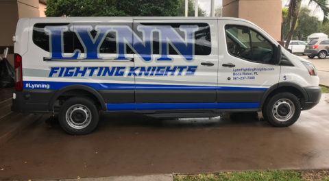 Lynn Fighting Knights van wrap from Lynn Creative Services