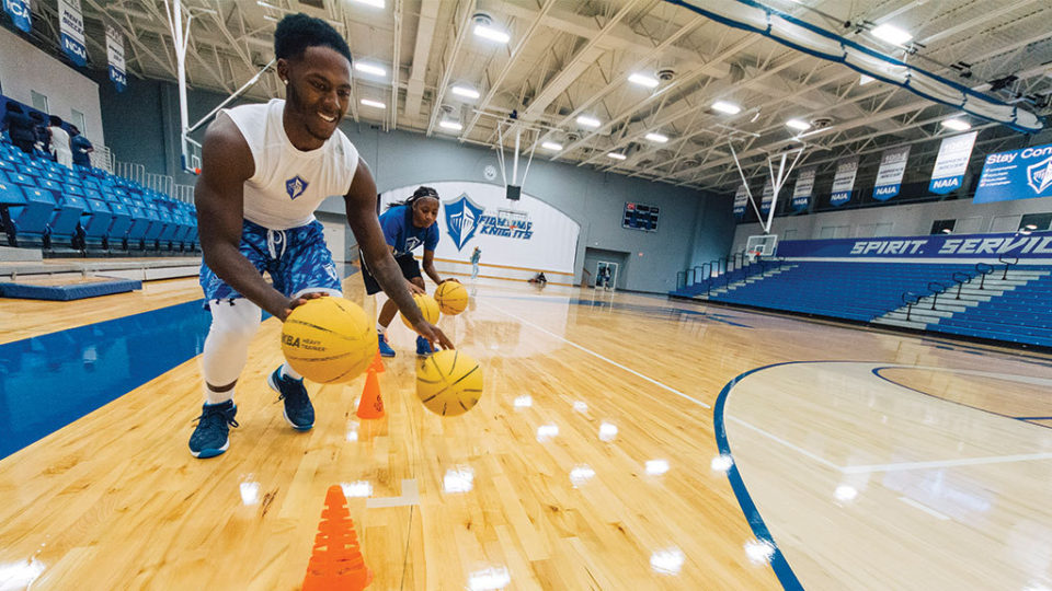 The renovated gym