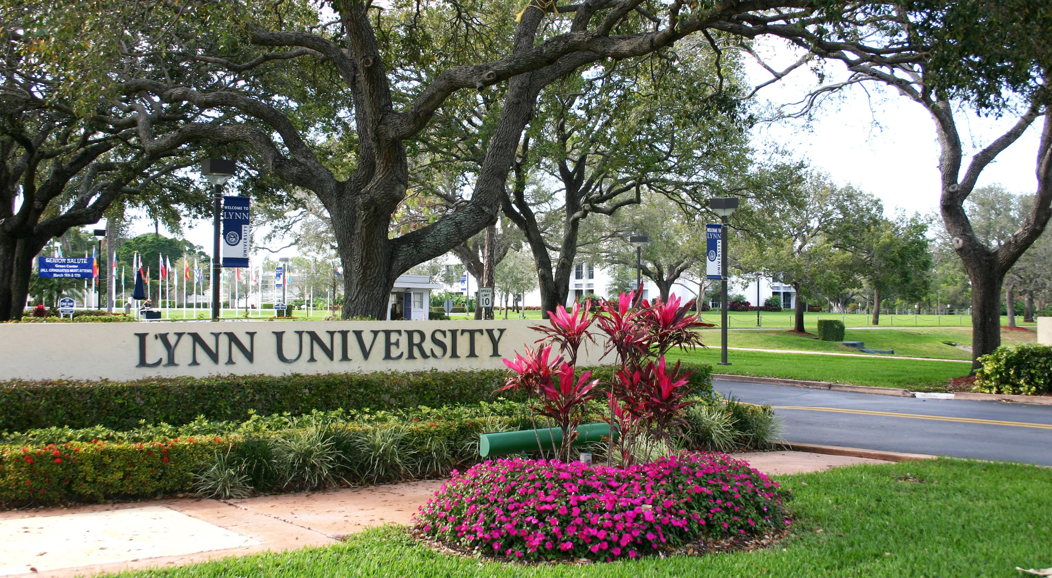 Lynn University’s old campus sign.