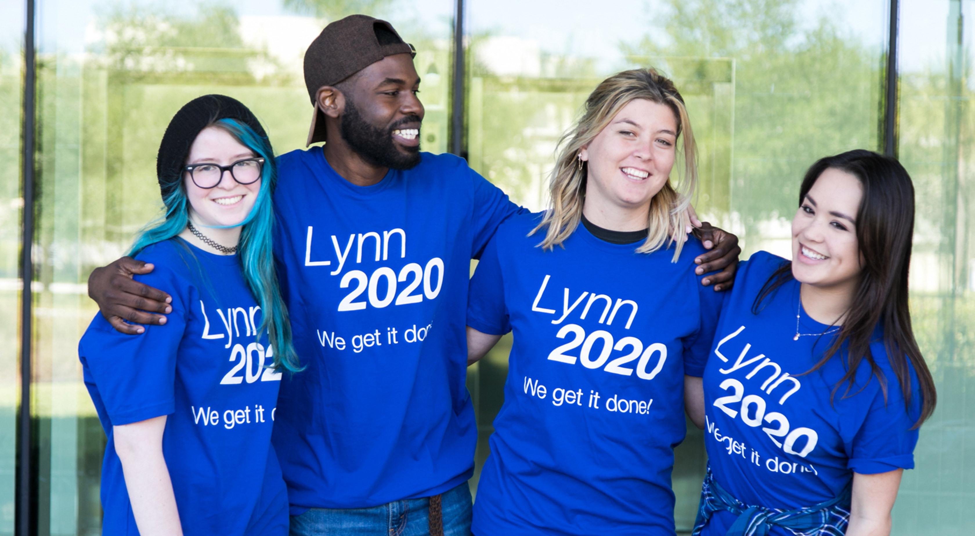 Students supporting Lynn University 2020 plan