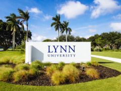 Lynn University sign at N. Military Trail entrance