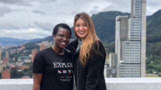 Two students from the ambassador corps in Bogota.