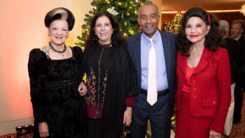 Attendees at the President's Holiday Party.