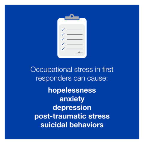 First responders infographic about stress and what it can cause.