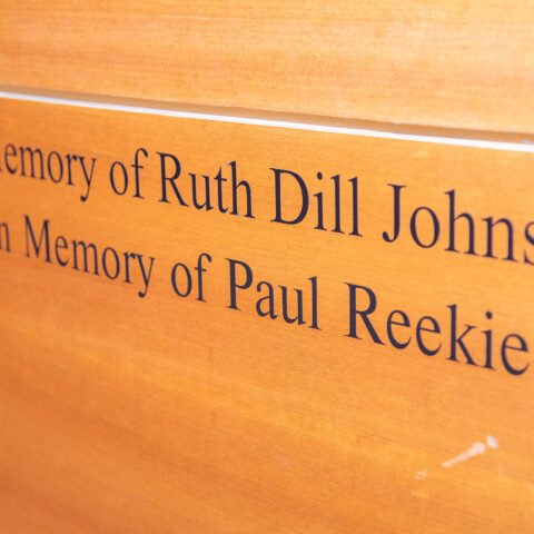 Paul Reekie's name added to the donor wall in the Wold.