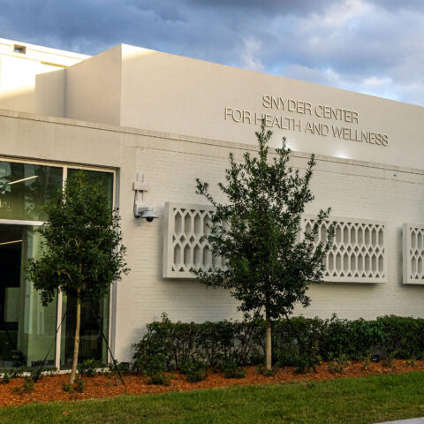 Exterior of the Snyder Center for Health and Wellness.