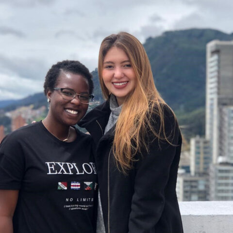 Two students from the ambassador corps in Bogota.