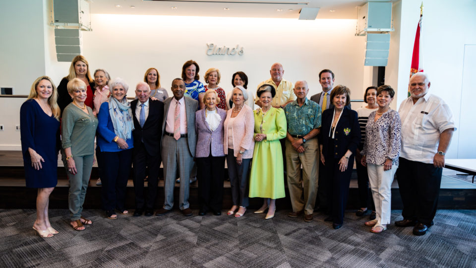 Lynn University Friends of the Conservatory of Music board members with university administrators, faculty and staff