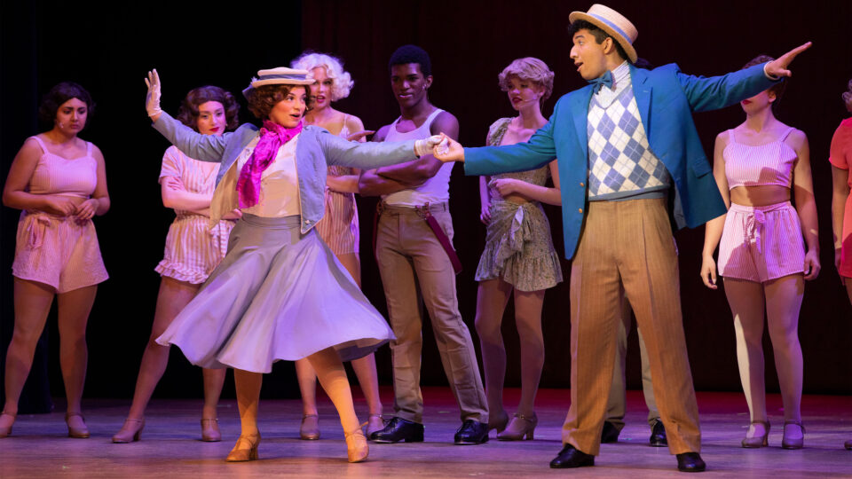 Lynn drama students perform on stage in the production of 42nd Street.