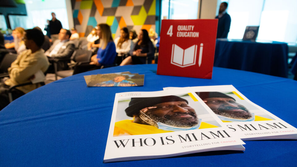 The Who is Miami: Narrative for Change exhibit at the Social Impact Lab