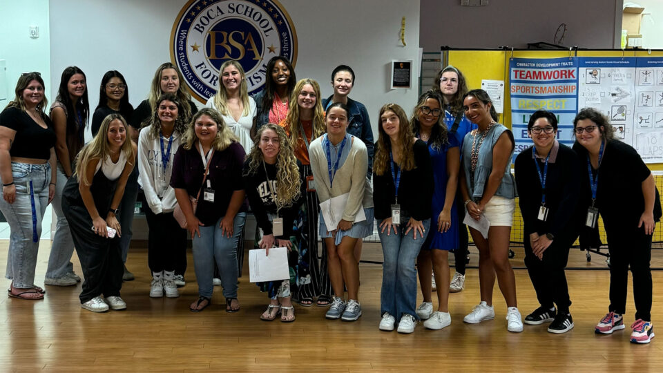 College of Education students visit Boca school for Autism.